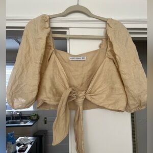 Faithful the Brand 100% linen crop top
